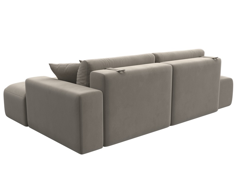 Диван угловой Лига-036 НПБ Модерн правый угол, Микровельвет, Бежевый