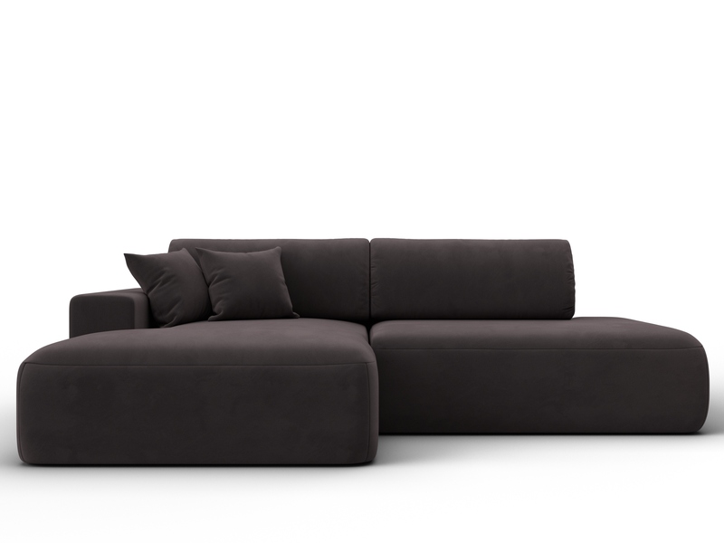 Диван угловой Лига-036 НПБ Модерн левый угол, Велюр, SEVEN 727 коричневый