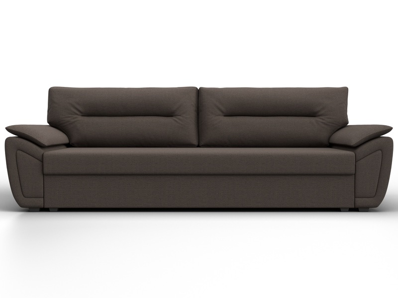 Диван прямой Нэстор Лайт, Рогожка, Амур 05 коричневый