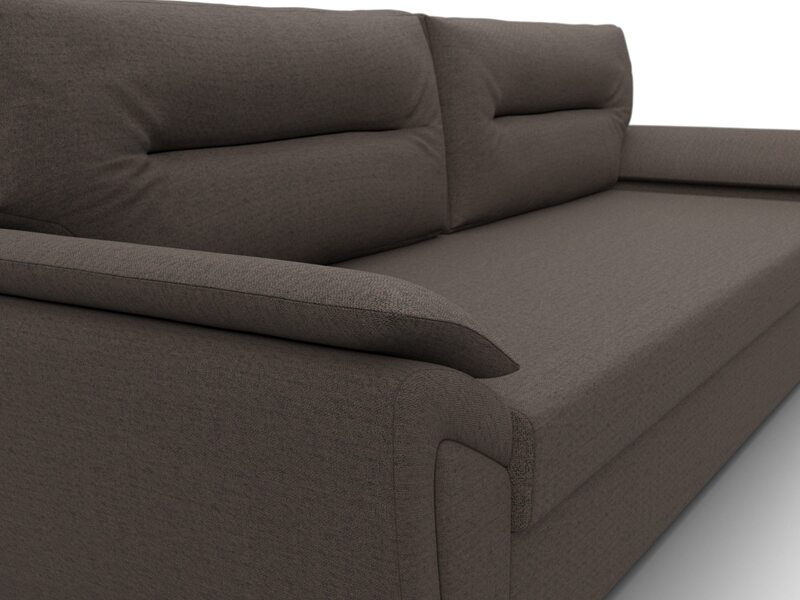 Диван прямой Нэстор Лайт, Рогожка, Амур 05 коричневый