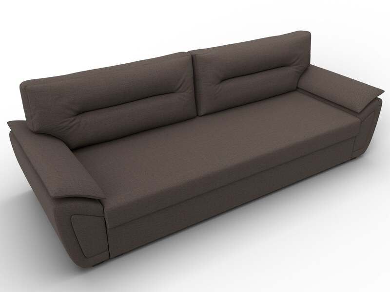 Диван прямой Нэстор Лайт, Рогожка, Амур 05 коричневый