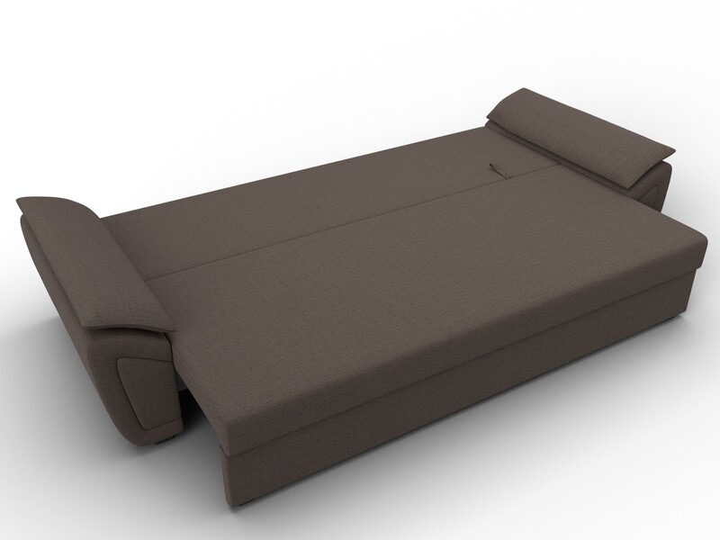 Диван прямой Нэстор Лайт, Рогожка, Амур 05 коричневый