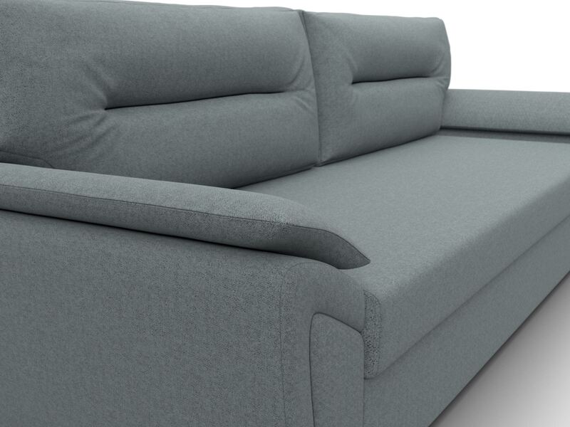 Диван прямой Нэстор Лайт, Рогожка, Амур 07 серый