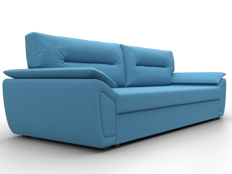 Диван прямой Нэстор Лайт, Рогожка, Амур 10 голубой