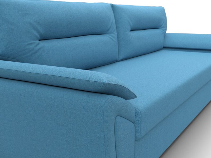 Диван прямой Нэстор Лайт, Рогожка, Амур 10 голубой