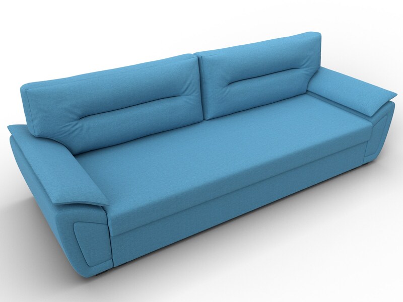 Диван прямой Нэстор Лайт, Рогожка, Амур 10 голубой