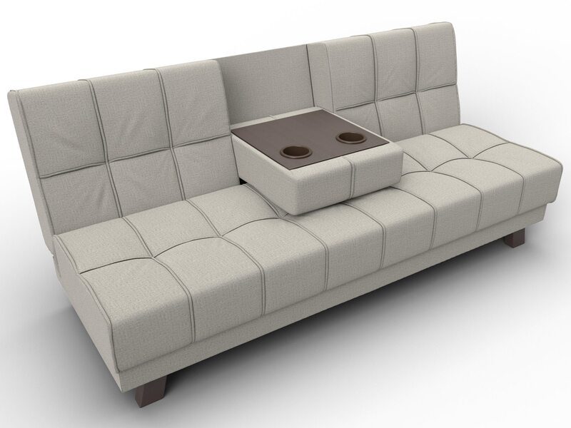 Диван прямой Винсент, Рогожка, Амур 02 бежевый