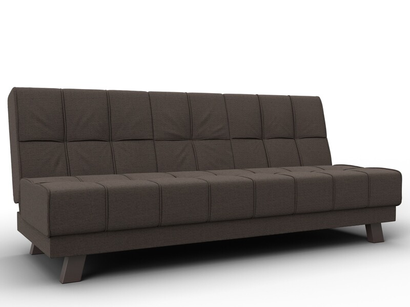 Диван прямой Винсент, Рогожка, Амур 05 коричневый