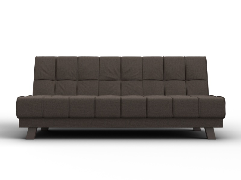 Диван прямой Винсент, Рогожка, Амур 05 коричневый