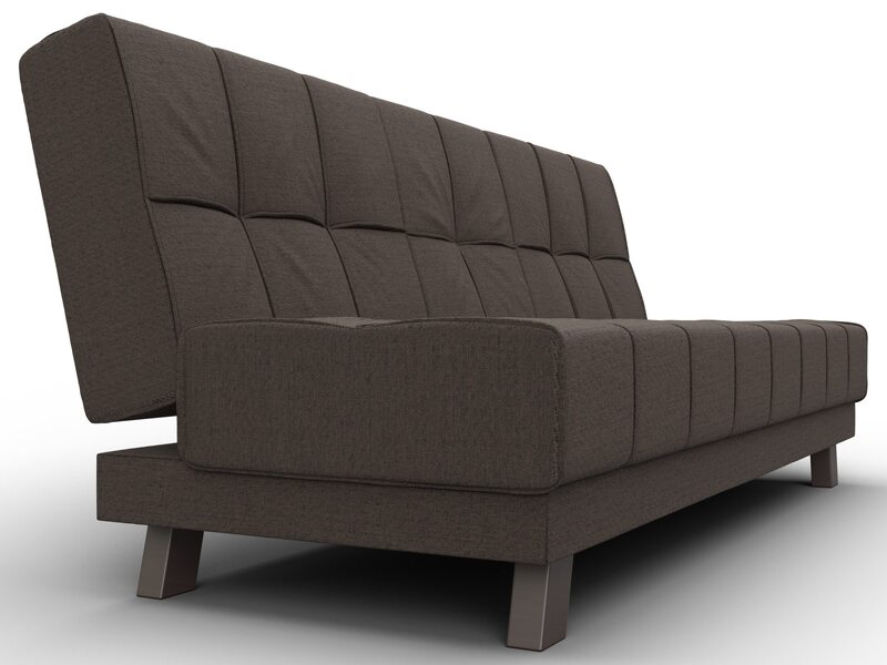 Диван прямой Винсент, Рогожка, Амур 05 коричневый