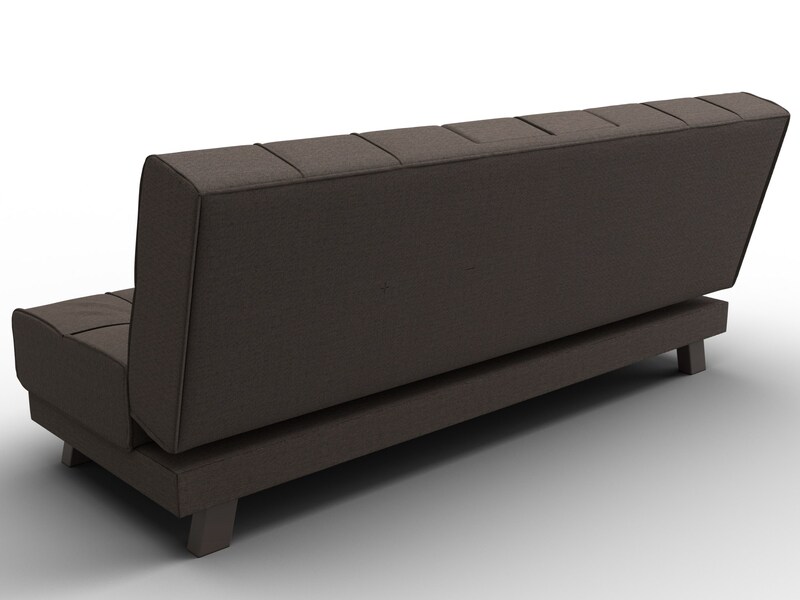 Диван прямой Винсент, Рогожка, Амур 05 коричневый