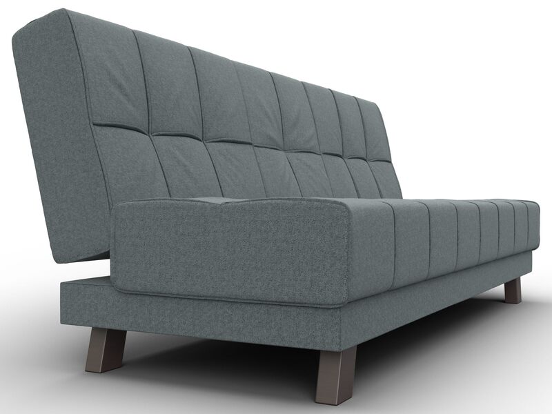 Диван прямой Винсент, Рогожка, Амур 07 серый