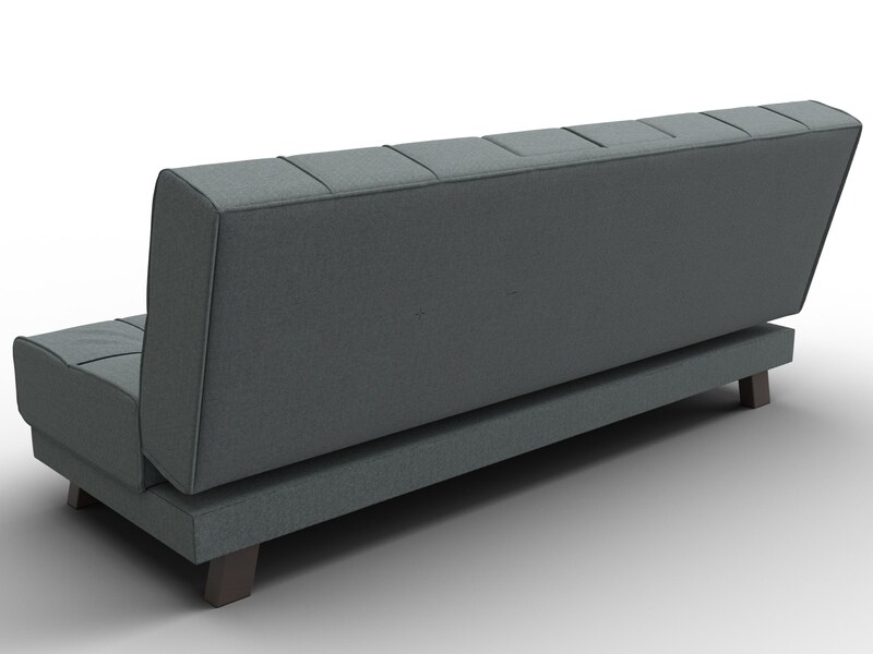 Диван прямой Винсент, Рогожка, Амур 07 серый