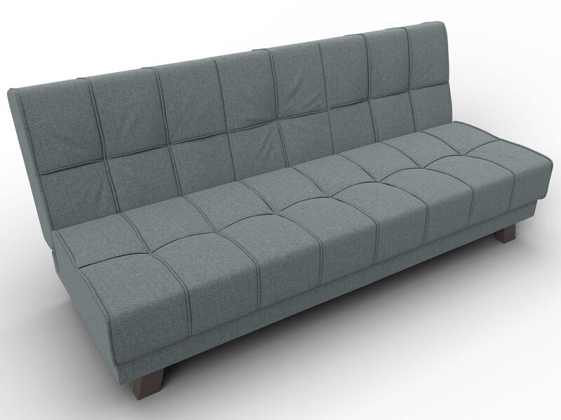 Диван прямой Винсент, Рогожка, Амур 07 серый