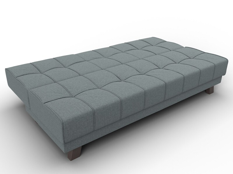 Диван прямой Винсент, Рогожка, Амур 07 серый