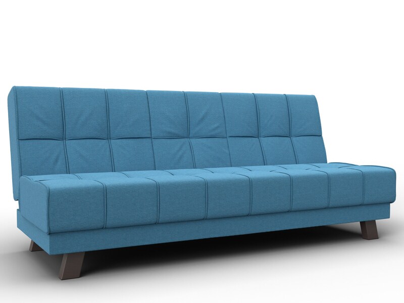 Диван прямой Винсент, Рогожка, Амур 10 голубой