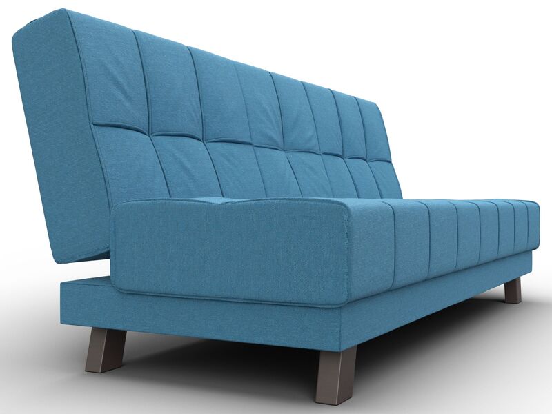 Диван прямой Винсент, Рогожка, Амур 10 голубой