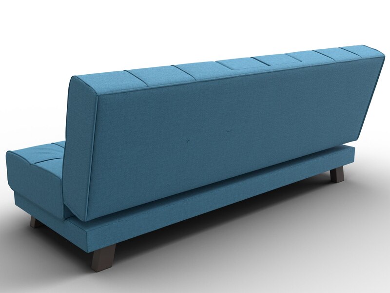 Диван прямой Винсент, Рогожка, Амур 10 голубой