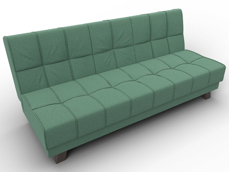 Диван прямой Винсент, Рогожка, Амур 11 зеленый