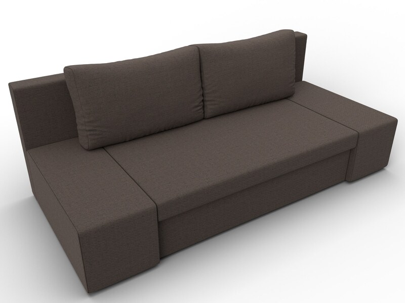 Диван прямой Сан Марко, Рогожка, Амур 05 коричневый