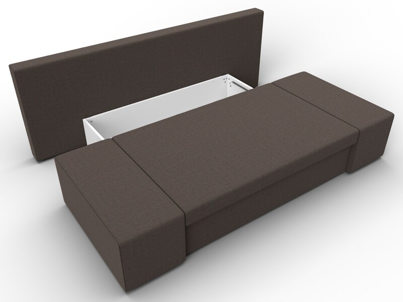 Диван прямой Сан Марко, Рогожка, Амур 05 коричневый