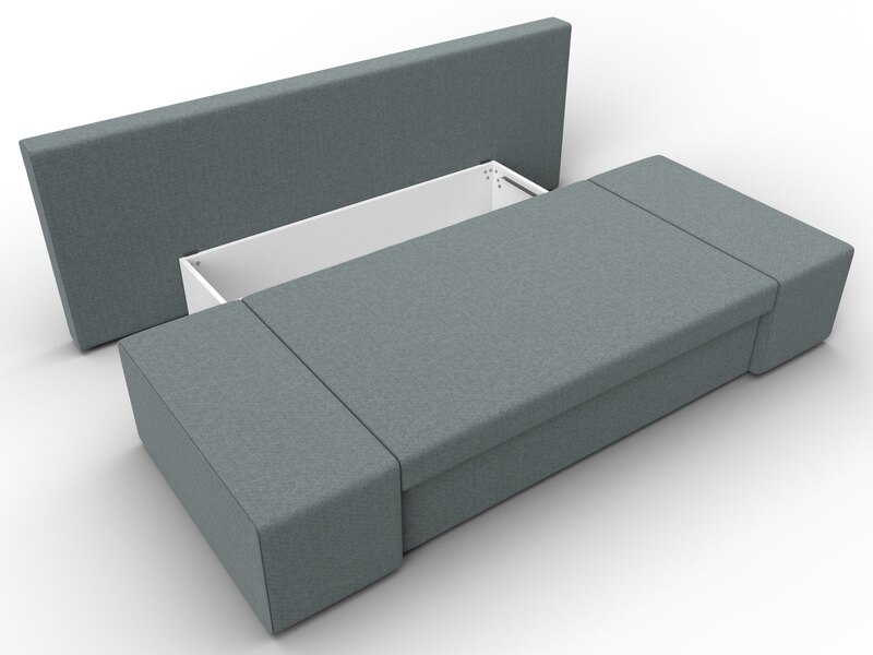 Диван прямой Сан Марко, Рогожка, Амур 07 серый