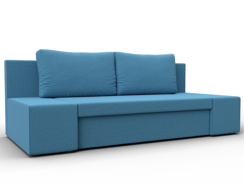 Диван прямой Сан Марко, Рогожка, Амур 10 голубой