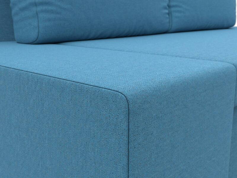 Диван прямой Сан Марко, Рогожка, Амур 10 голубой