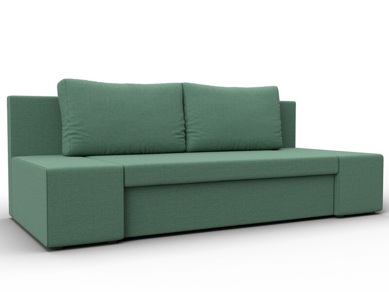 Диван прямой Сан Марко, Рогожка, Амур 11 зеленый