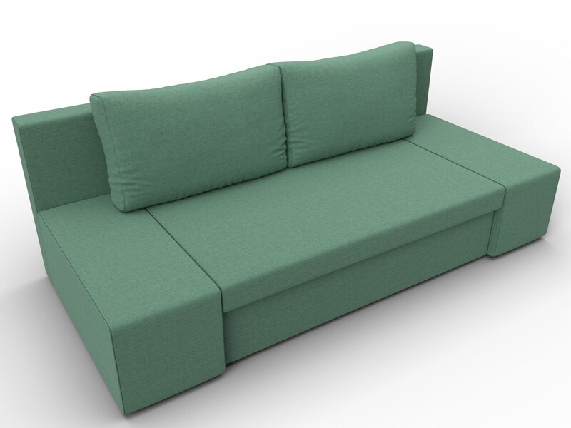 Диван прямой Сан Марко, Рогожка, Амур 11 зеленый