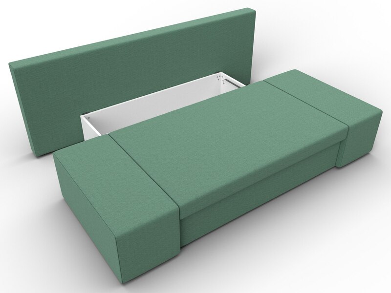 Диван прямой Сан Марко, Рогожка, Амур 11 зеленый