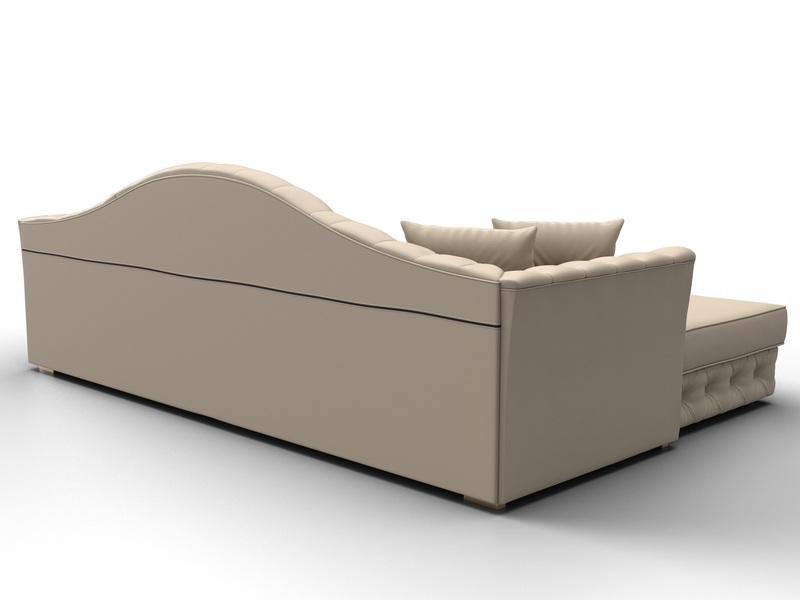 Диван угловой Артис левый угол, Экокожа, Бежевый