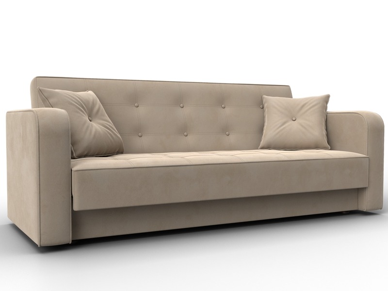 Диван-книжка Тур, Велюр, SEVEN 729 бежевый