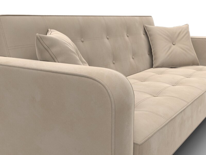 Диван-книжка Тур, Велюр, SEVEN 729 бежевый