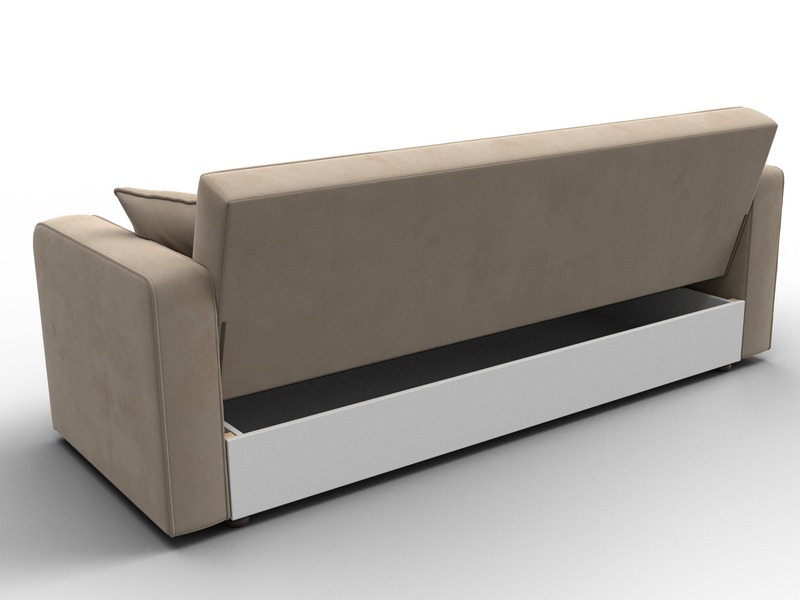 Диван-книжка Тур, Велюр, SEVEN 729 бежевый