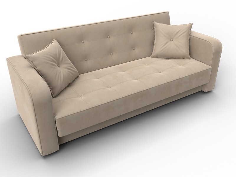 Диван-книжка Тур, Велюр, SEVEN 729 бежевый