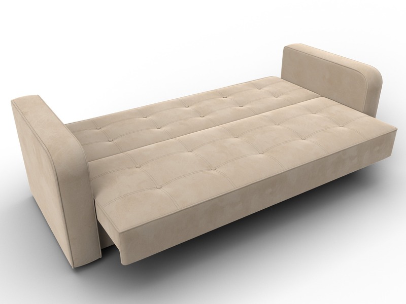 Диван-книжка Тур, Велюр, SEVEN 729 бежевый