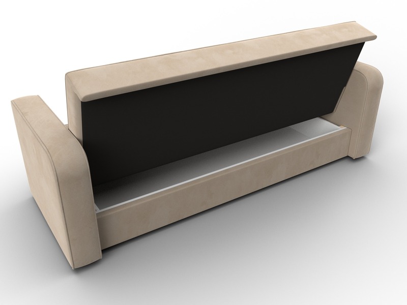 Диван-книжка Тур, Велюр, SEVEN 729 бежевый