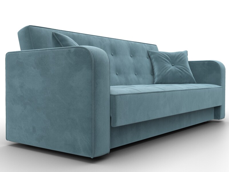 Диван-книжка Тур, Велюр, SEVEN 113 бирюзовый