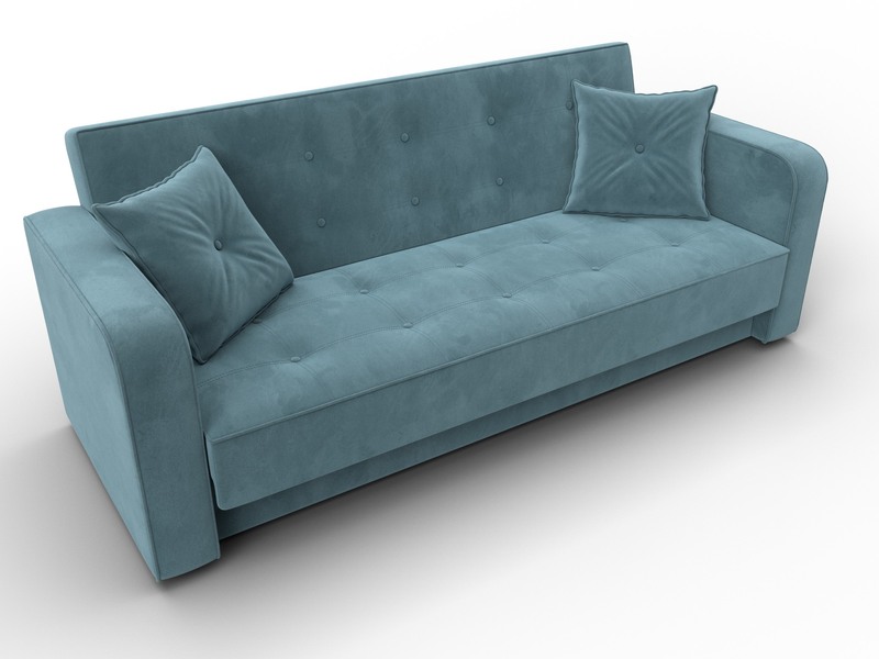 Диван-книжка Тур, Велюр, SEVEN 113 бирюзовый