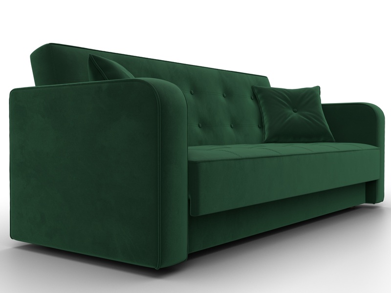 Диван-книжка Тур, Велюр, SEVEN 626 зеленый