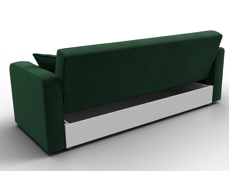 Диван-книжка Тур, Велюр, SEVEN 626 зеленый