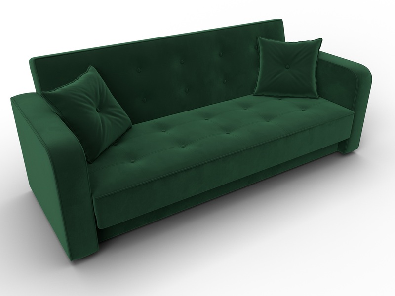 Диван-книжка Тур, Велюр, SEVEN 626 зеленый