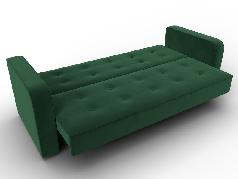 Диван-книжка Тур, Велюр, SEVEN 626 зеленый