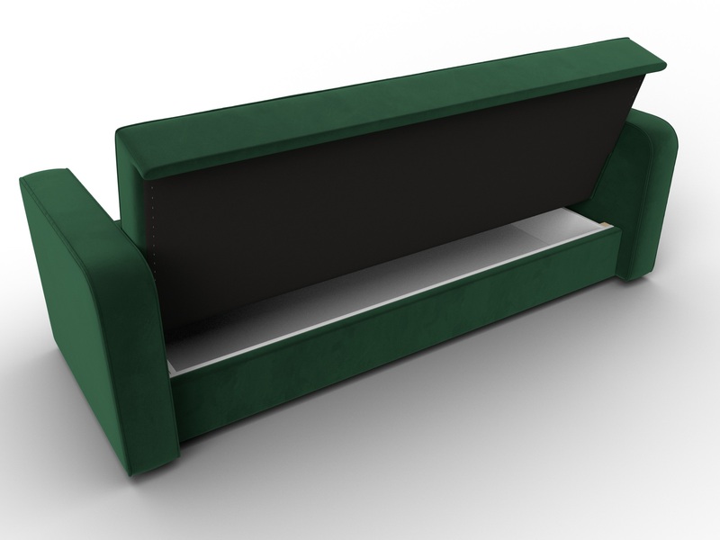 Диван-книжка Тур, Велюр, SEVEN 626 зеленый