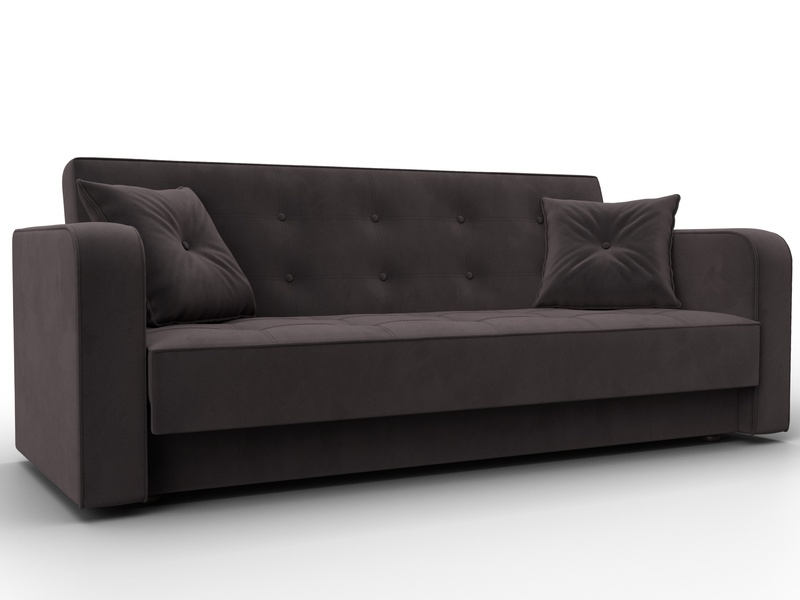 Диван-книжка Тур, Велюр, SEVEN 727 коричневый