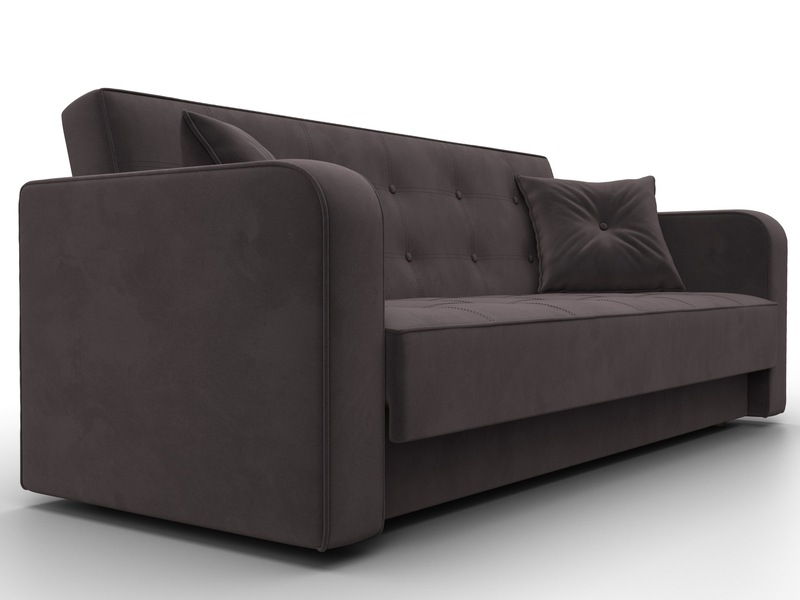 Диван-книжка Тур, Велюр, SEVEN 727 коричневый