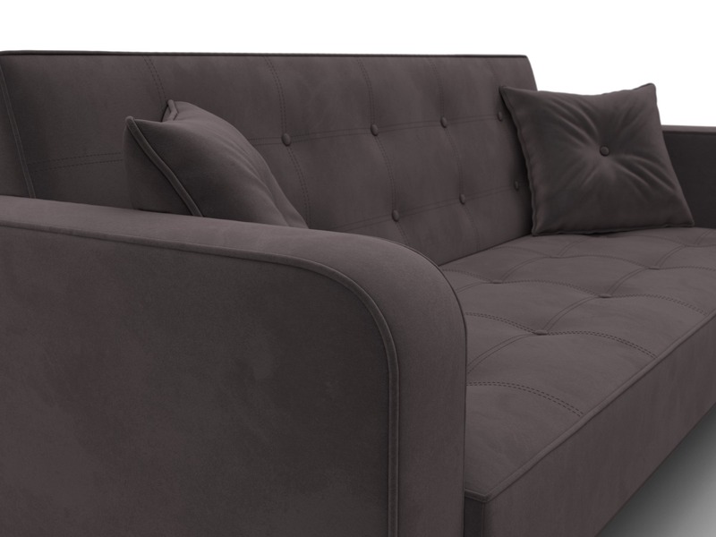 Диван-книжка Тур, Велюр, SEVEN 727 коричневый