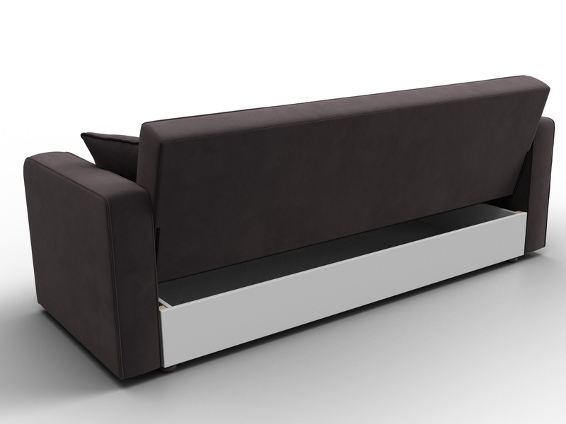 Диван-книжка Тур, Велюр, SEVEN 727 коричневый