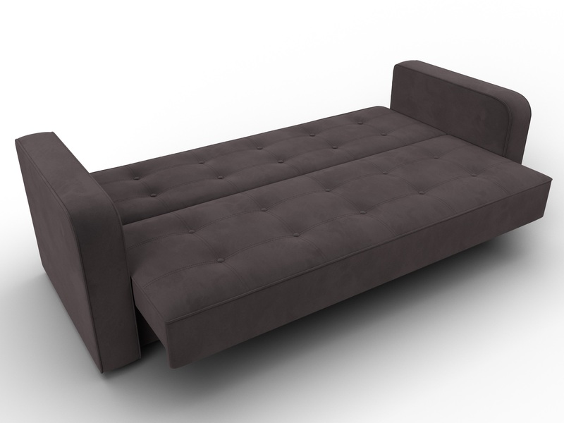 Диван-книжка Тур, Велюр, SEVEN 727 коричневый